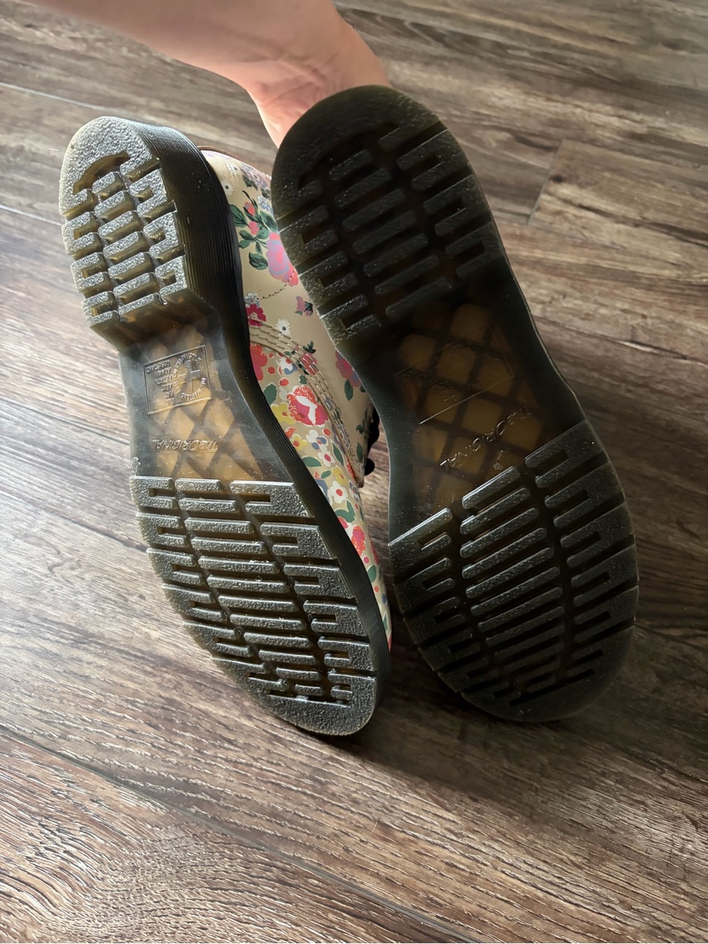 Floral Mash Up 1460 Dr. Martens Boots - Parchment Beige - Picture 6 of 6